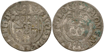 Польша 3 полкера (3 полторака - 1 крейцер) 1625 Сигизмунд III Ваза (1587-1632) Gorecki B.25, KM 41 серебро 4160-162