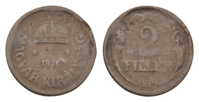 Венгрия 2 филлера 1926 BP KM 506 бронза 4665-426