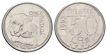 Бразилия 50 крузейро реал 1993 KM 629 нержавеющая сталь UNC 4670-1213