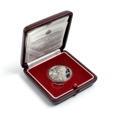 Сан-Марино 5 евро 2007 дирижер Артуро Тосканини, в оригинальной коробке, с сертификатом KM 474 серебро PROOF 2-4-2-11
