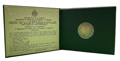 Сан-Марино 1000 лир 1977 600 лет со дня рождения Филиппо Брунеллески, архитектора и актера KM 72 серебро UNC 7-4-1-34