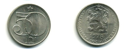 ЧЕХОСЛОВАКИЯ 50 ГЕЛЛЕРОВ1978 35-744