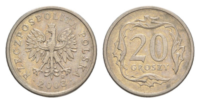 Польша 20 грошей 2003 Y 280 медно-никель 4625-1255