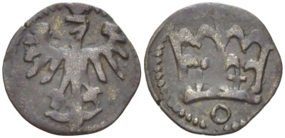 Польша 1 денарий 1492-1501 Ян I Ольбрахт Васа (1492-1501), вес 0,38 гр. серебро 1517-512