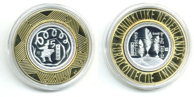 Сан-Марино 5 евро 2008 Олимпиада в Пекине, танец с лентами, евроколлекция Нидерландского монетного двора KM 513 серебро PROOF 05-042-34