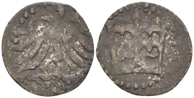 Польша 1 денарий 1389-1395 Владислав III (1434-1444), вес 0,34 гр. серебро 1517-513