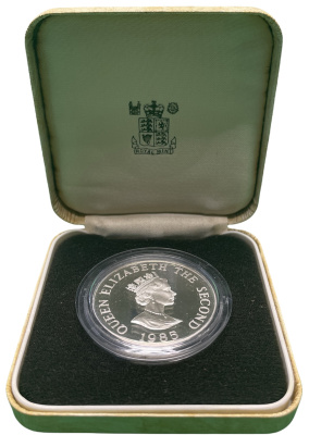 Джерси 2 фунта 1985 40 лет освобождения от фашизма (1945-1985), в коробке, тираж 2500 экземпляров KM 64а серебро  PROOF  6-5-3-34