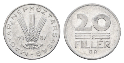 Венгрия 20 филлеров 1987 BP KM 573 алюминий 4668-122