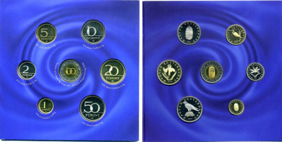 Венгрия государственный набор из 8 монет 2007 50 лет Римскому договору, официальный выпуск, в оригинальном картонном буклете, тираж 5000 экз.    PROOF  3-4-4-09