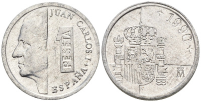 Испания 1 песета 1998 Хуан Карлос I (1975 - 2014) KM 832 алюминий 4154-517