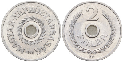 Венгрия 2 филлера 1975 BP KM 546 алюминий BU 4152-156
