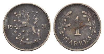 Финляндия 1 марка 1930 KM 30 медно-никель 4651-359