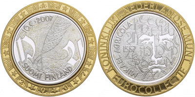 Финляндия 10 евро 2007 450 лет со дня смерти Микаэля Агриколы KM 136 серебро PROOF 1068-8-12