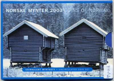Норвегия набор из 5 монет 2003 запайка, картонный буклет KM MS 63 UNC 4-4-1-20