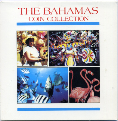 Багамские острова набор из 5 монет 1992 официальный набор, в картонном буклете    UNC  2-6-3-15