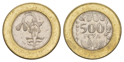 Западная Африка (BCEAO) 500 франков ND (2003-2010) KM 15 биметалл 4656-937