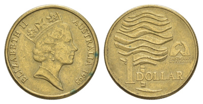 Австралия 1 доллар 1993 Landcare Australia — организация по защите окружающей среды KM 208 алюминиевая бронза 4631-1151