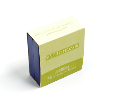 Франция 10 евро 2009 Международный год астрономии, 40 лет первой высадки на Луну, монета выпуклой формы, след астронавта на Луне, тираж 10000 экз. 4-3-3-29