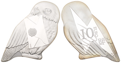 Франция набор из 2 монет (10 евро) 2021 Гарри Поттер - Гарри Потер и Альбус Дамблдор, Сова Букля, в оригинальной упаковке, с сертификатом, тираж 5.000 экземпляров KM 2963 и 2964 серебро PROOF 8-2-01-64