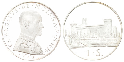 Мальтийский орден 1 скудо 1979 Анджело де Мохана, тираж 3.000 экземпляров X 76 серебро PROOF 441-1642