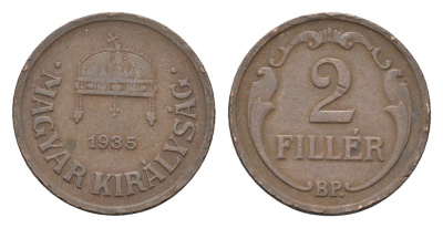 Венгрия 2 филлера 1935 BP KM 506 бронза 4664-846