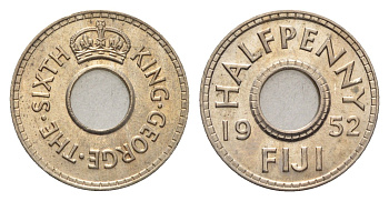 Фиджи 1/2 пенни 1952 Георг VI (1936-1952) KM 16 медно-никель UNC 4687-1122