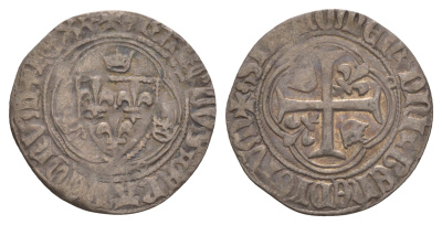 Франция бланк 1436-1461 Карл VII (1422-1461) Dy royales 522 серебро 1517-1132