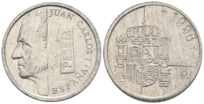 Испания 1 песета 1990 Хуан Карлос I (1975 - 2014) KM 832 алюминий 4154-524
