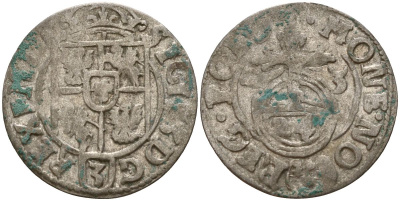 Польша 3 полкера (3 полторака - 1 крейцер) 1623 Сигизмунд III Ваза (1587-1632) Gorecki B.23, KM 41 серебро 4158-934