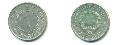 ЮГОСЛАВИЯ 1 ДИНАР 1978 KM 59 медь никель цинк 80-517