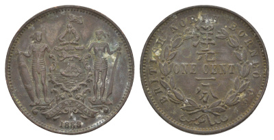 Северное Борнео 1 цент 1888 KM 2 бронза 1526-543
