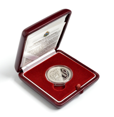 Сан-Марино 5 евро 2008 Олимпиада в Пекине, танец с лентами KM 513 серебро PROOF 4-3-2-05