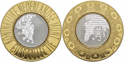 Португалия 2 1/2 евро 2009 португальский язык, тираж  14000 экз., евроколлекция Нидерландского монетного двора KM 791а серебро PROOF 1068-9-33