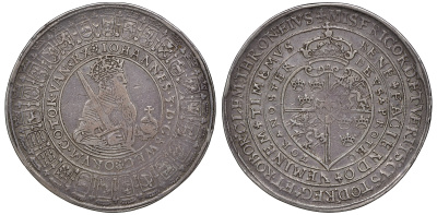 Швеция 2 далера ND (1586-1587) Юхан III (1537-1592), Стокгольм MB?185, Dav ECT?LS572, Dav. Zu 8708, Ahlstrm 20 серебро 10-002-23
