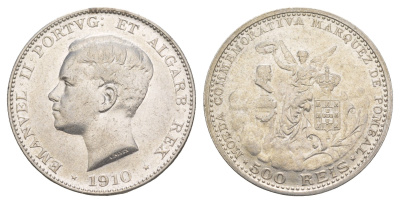 Португалия 500 реалов (рейсов) 1910 Маркиз ди Помбал KM 557 серебро 3896-1635