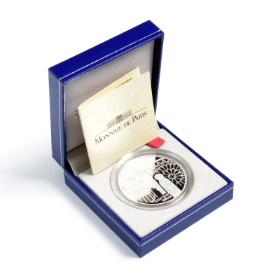Франция 1 евро = 6,55957 франков 2000 готический стиль в архитектуре (XII-XVI веков) в коробке с сертификатом KM 1246 серебро PROOF 4-3-3-12