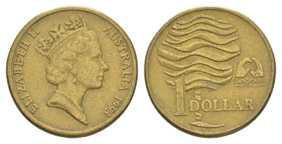 Австралия 1 доллар 1993 Landcare Australia — организация по защите окружающей среды KM 208 алюминиевая бронза 4652-217