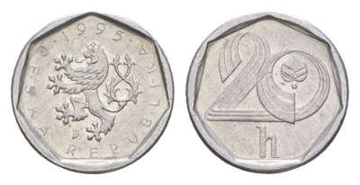 Чехия 20 геллеров 1995 KM 2.1 алюминий 4392-266
