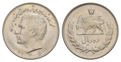 Иран 10 риалов 1972 (1351) Мухаммед Реза Пахлави Шах (1949-1979) KM 1178 медно-никель aUNC 35-632