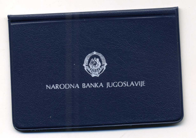 Югославия 100 динаров 1987 200 лет Вуку Караджичу, в оригинальной упаковке KM 127.1 медно-никель PROOF 4-3-4-48