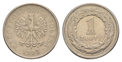 Польша 1 злотый 1995 Y 282 медно-никель 4626-553