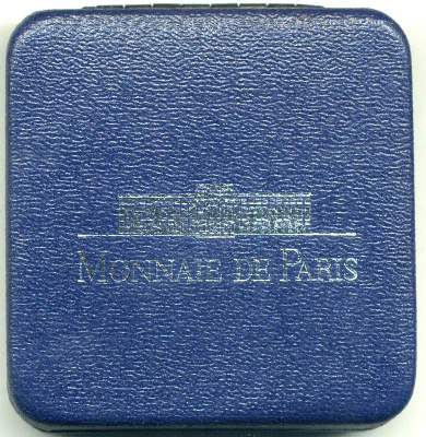 Франция 100 франков - 15 экю 1993 серия архитектурные монументы Европы (Бранденбургские ворота в Берлине), в коробке с сертификатом KM серебро  PROOF  7-6-1-43