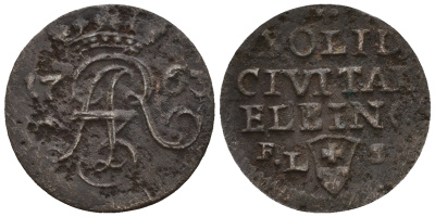 Польша 1 шиллинг 1763 ICS, Август III (1733-1763) Gumowski 2240, Kahnt 764, Slg. Merseburger 1817 медь    220-661