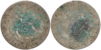 Польша 3 полкера (3 полторака - 1 крейцер) ND (1620-1627) Сигизмунд III Ваза (1587-1632) KM 41 серебро 4158-1069