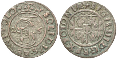 Польша 1 шиллинг (шеляг) 1626 Сигизмунд III (1587-1632), вес 0,51 гр. KM А37 серебро 1517-125