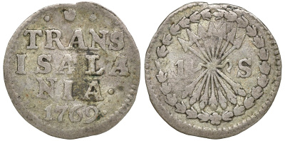 Нидерланды 1 стювер 1769 KM 87 серебро 4044-1433