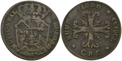 Невшатель, Швейцария 1/2 батцена 1800 KM 57 биллон 4132-1255