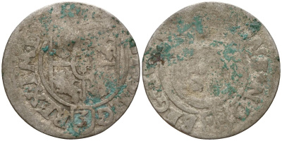 Польша 3 полкера (3 полторака - 1 крейцер) ND (1620-1627) Сигизмунд III Ваза (1587-1632) KM 41 серебро 4158-744