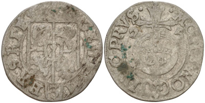 Польша 3 полкера (3 полторака - 1 крейцер) 1625 Сигизмунд III Ваза (1587-1632) Gorecki B.25, KM 41 серебро 4158-1027