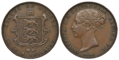 Джерси 1/26 шиллинга 1841 Виктория (1837-1901) KM 2 медь 4389-145